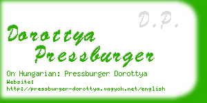 dorottya pressburger business card